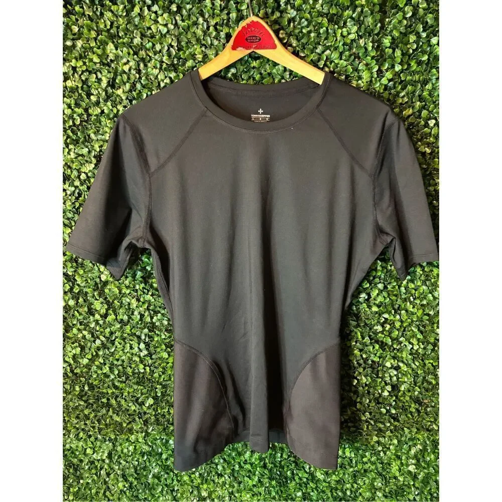 Tommie Copper Full Zip Large Copper & Zinc Infused Mens SS Full BACK shirt
